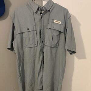 Columbia Men's Light Blue Casual Button Down Shirt